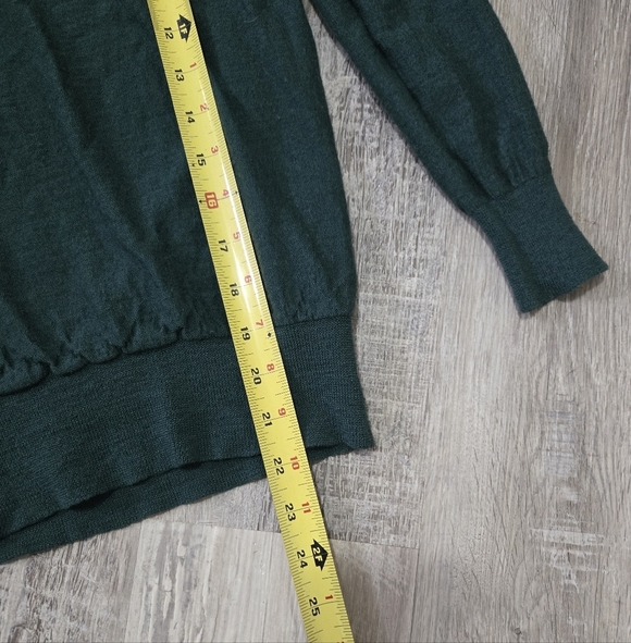 J.Crew Wool Sweater Women's XS Lightweight Green Soft Boho - Picture 6 of 9